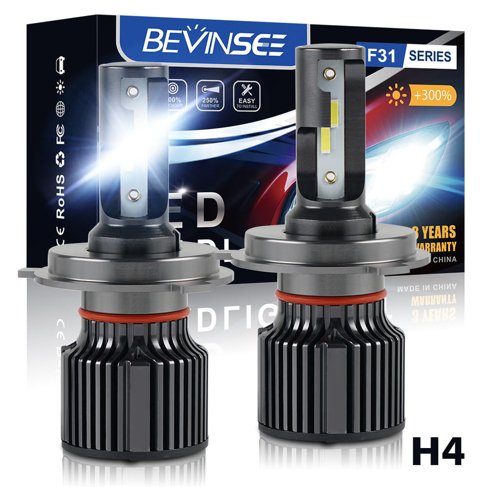 BEVINSEE F31B H4/9003 Mini LED headlight bulbs