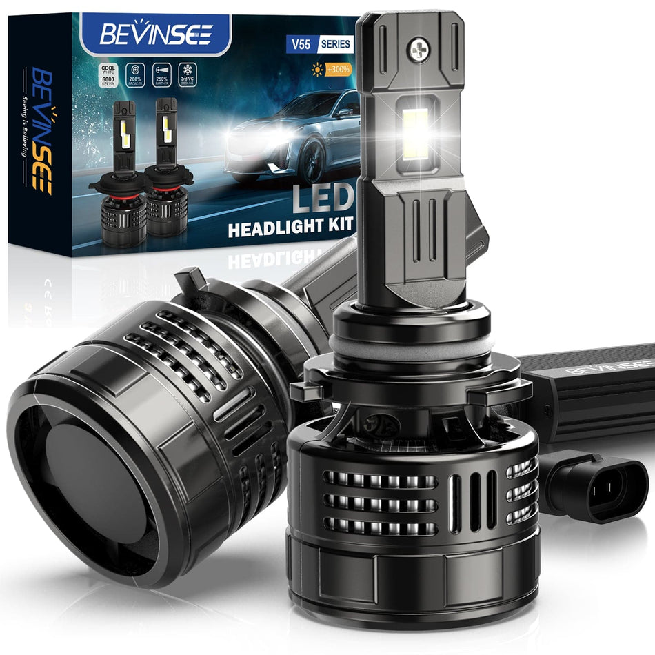BEVINSEE 9006 HB4 LED Headlights Bulbs Foglights Fits Volkswagen For Jetta 05-13