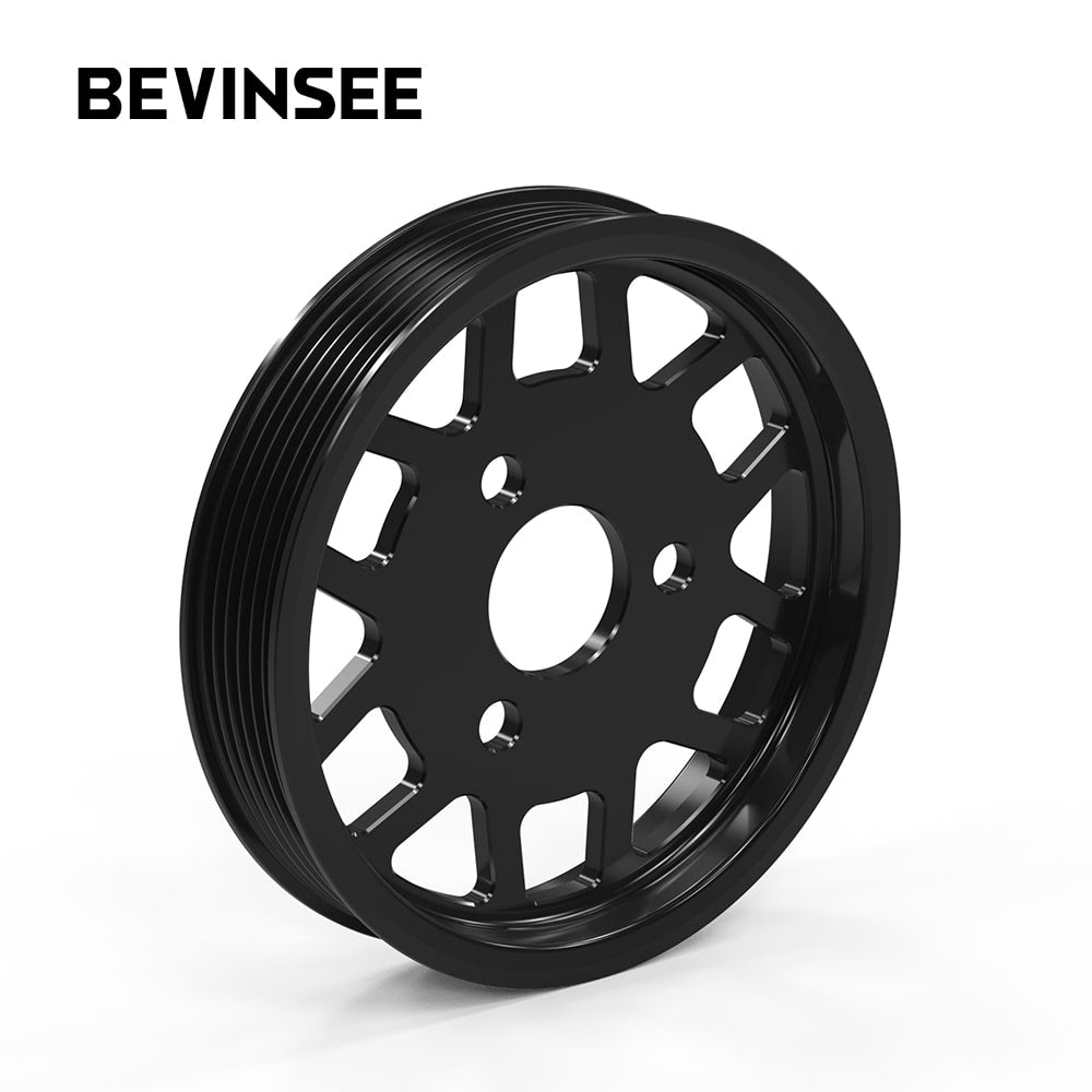 BEVINSEE Billet Aluminum Power Steering Pulley for BMW E36/E46/Z3 M52 M54 Engine