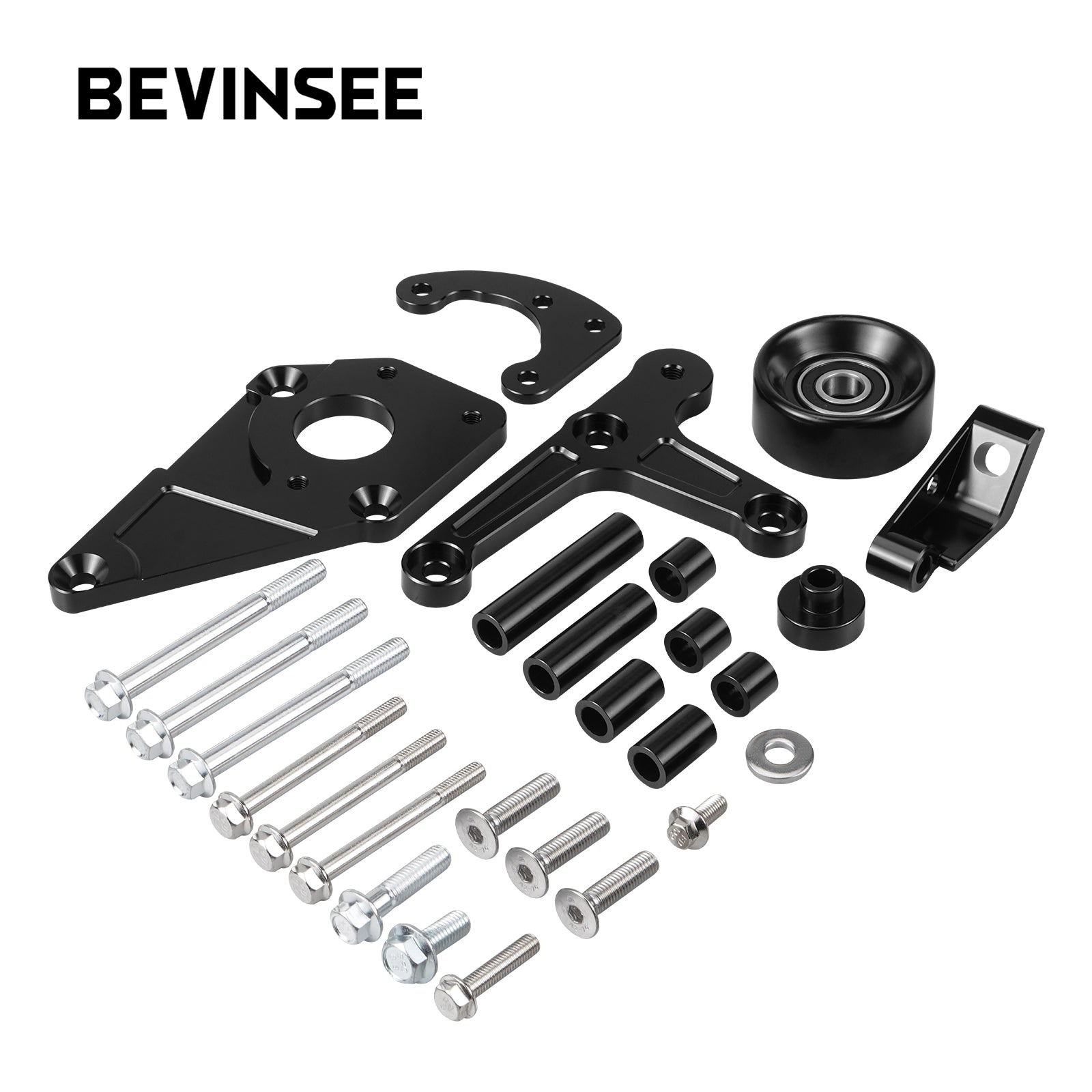 thumbnail image 2 of CARMAINGO Low Mount Alternator & Power Steering Pump Bracket Kit For LS1/LS3 Engines - Aluminum Alloy 2 of 5