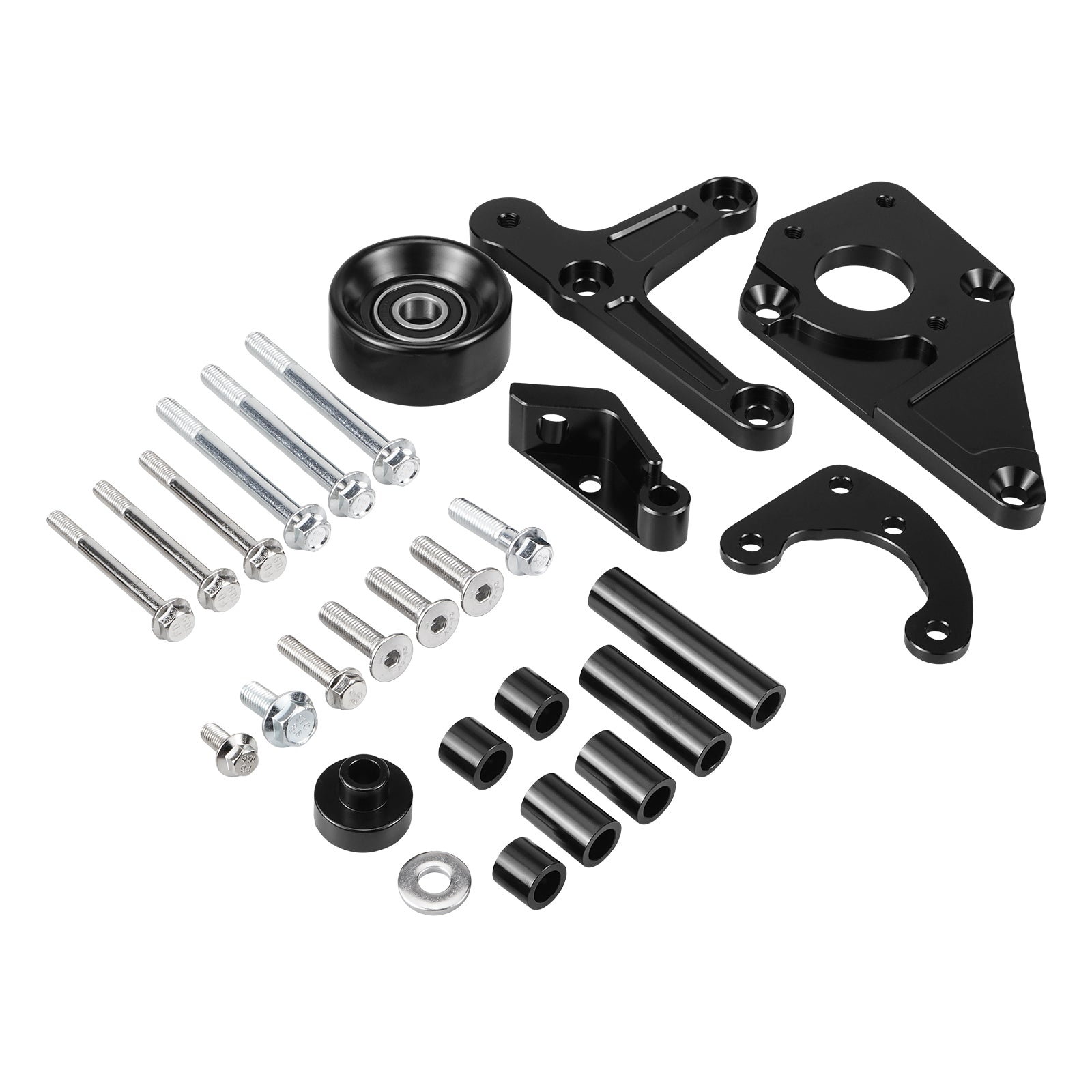 BEVINSEE For LS1 Low Mount Alternator and Power Steering Relocation Bracket Kit For Camaro