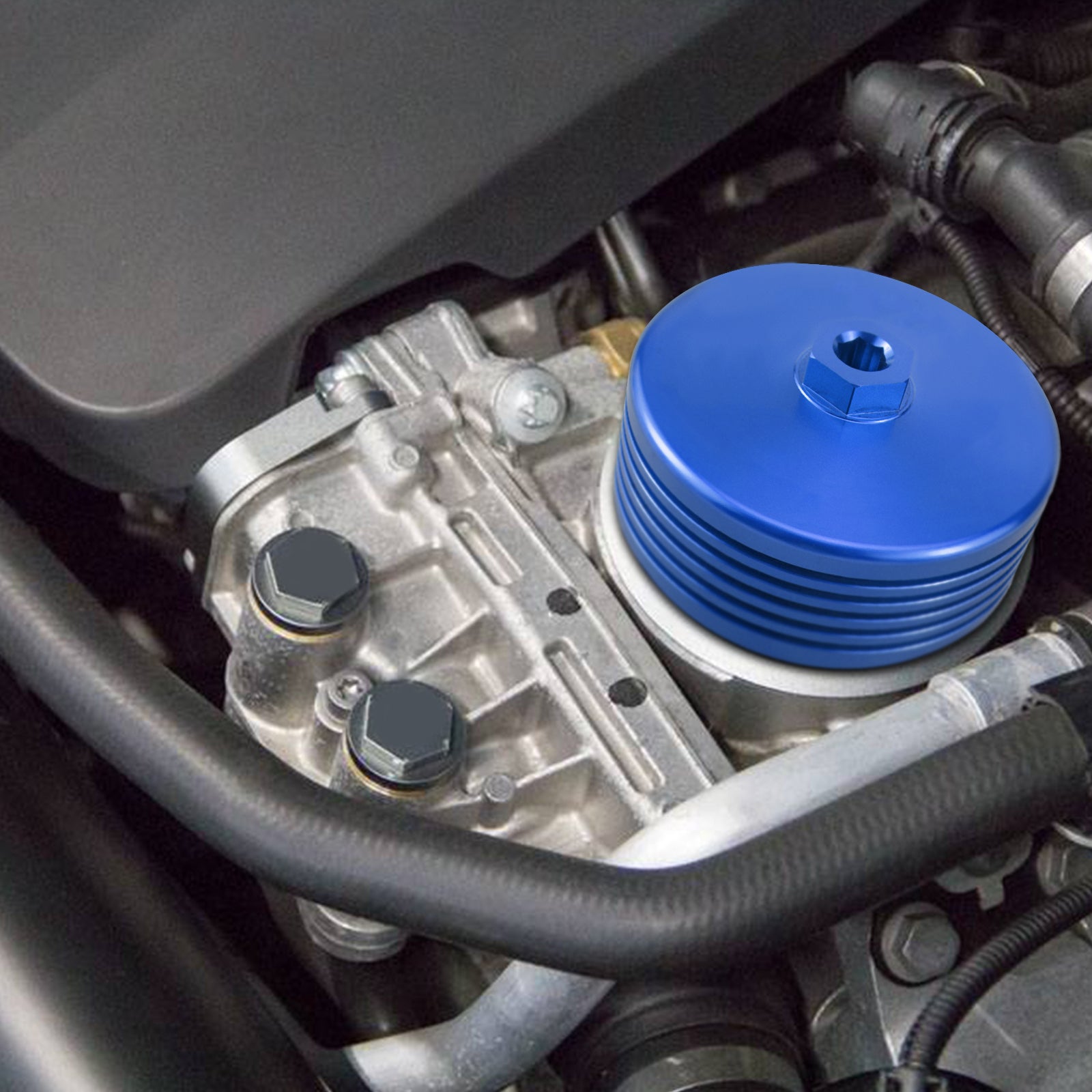 BEVINSEE Aluminum Oil Filter Housing Cap for BMW N54/N55/S55/N20 Engines
