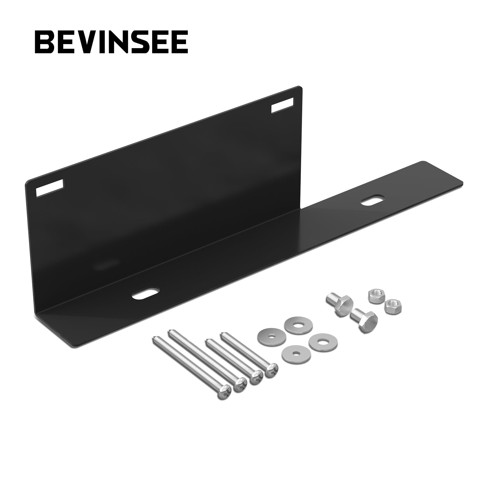 BEVINSEE Front Bumper License Plate Bracket Relocator for Ford Mustang 2015-2023