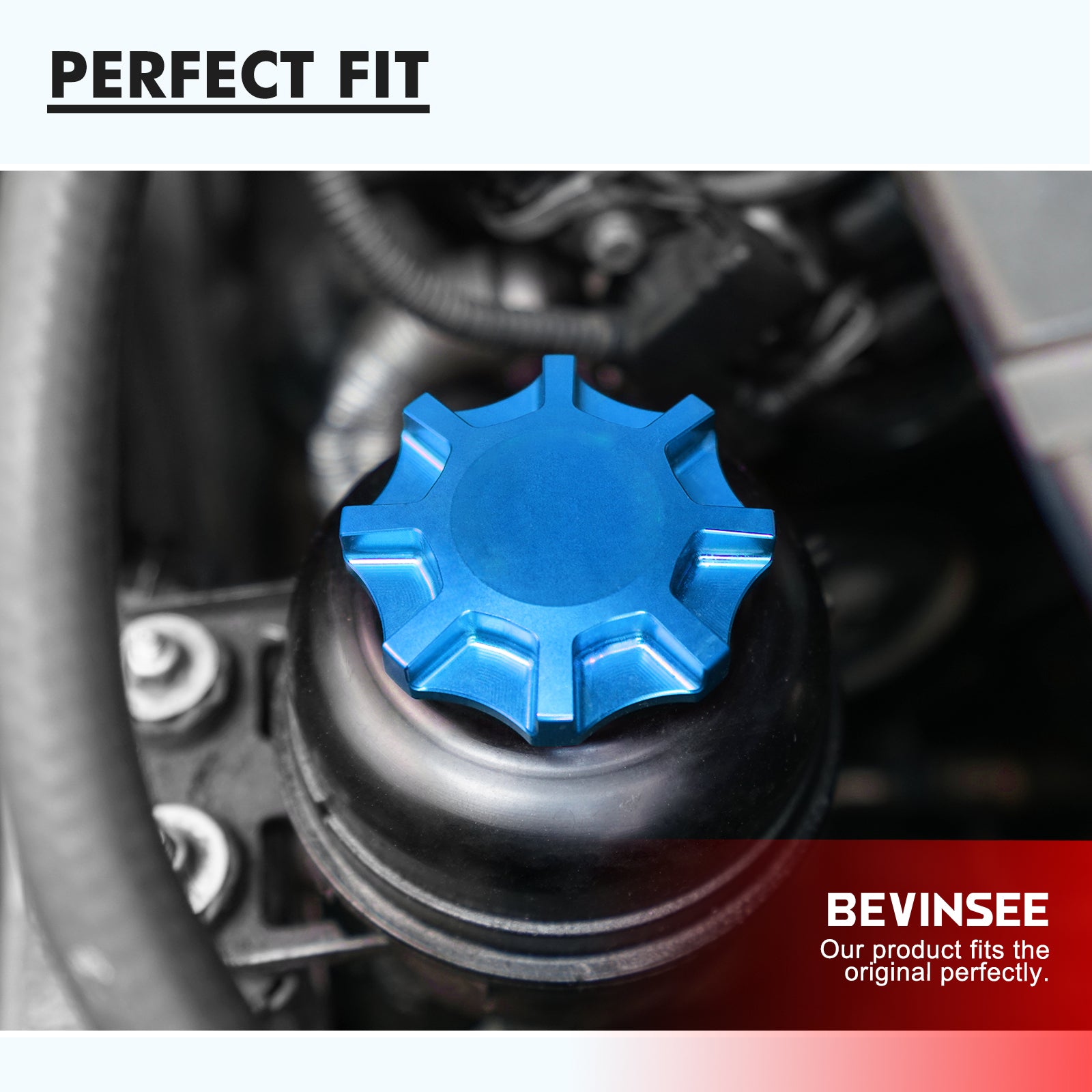 Aluminum Power Steering Reservoir Cap Replacement For BMW E36 E46 E90 E39 Z4 E82