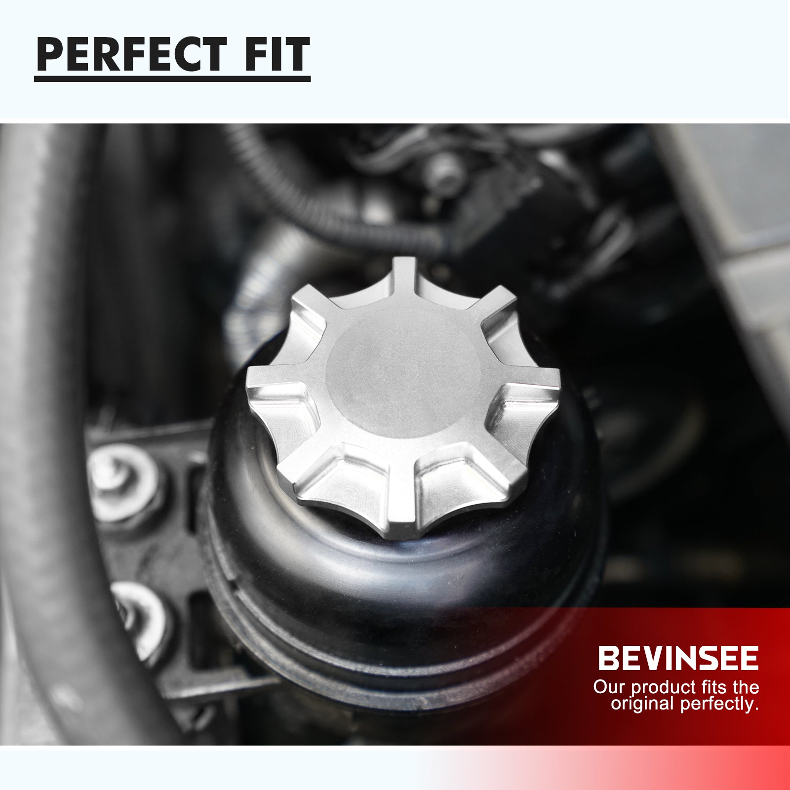 Aluminum Power Steering Reservoir Cap Replacement For BMW E36 E46 E90 E39 Z4 E82