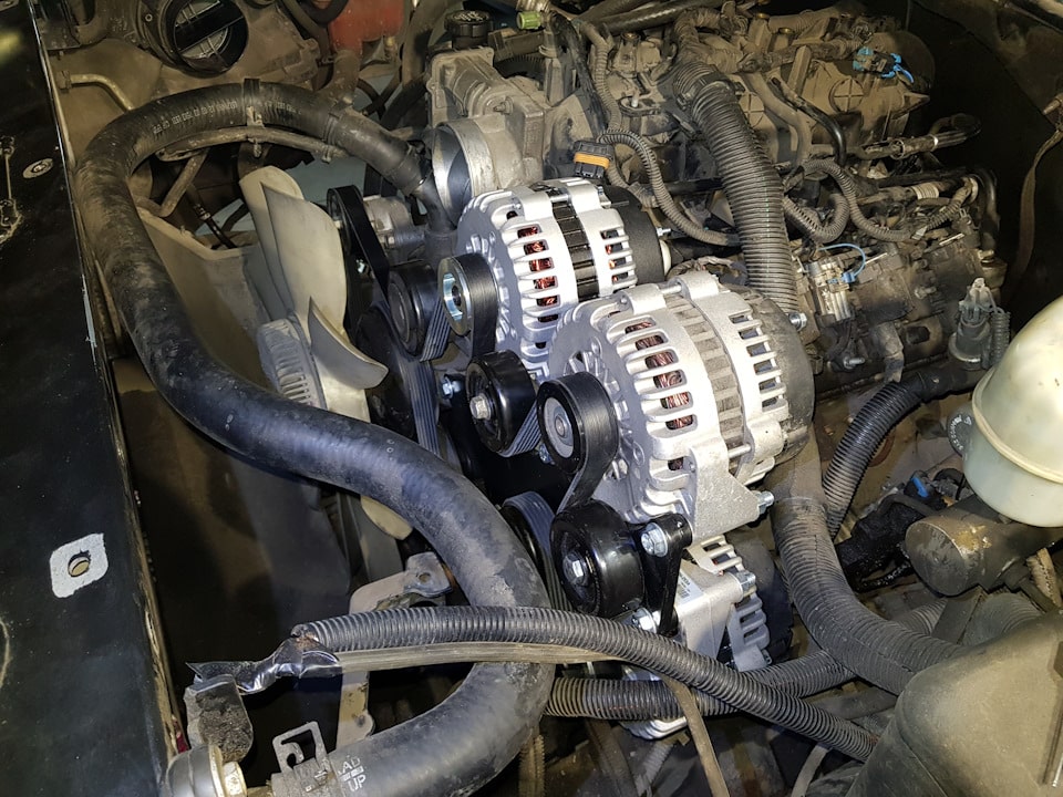 BEVINSEE LS Triple Alternator Bracket Kit for Chevy for GM Vortec Engine 2000-2013 4.8 5.3 6.0 6.2 V8