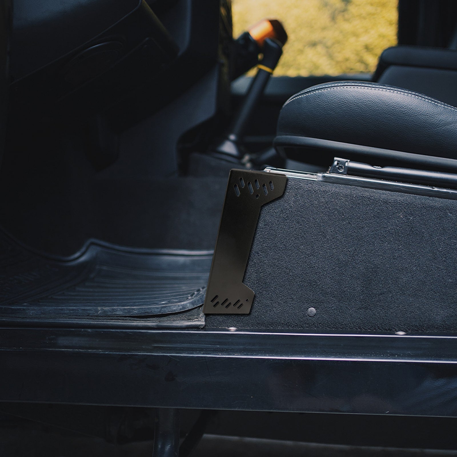 BEVINSEE Seat Box Corner Carpet Mat Protectors for Land Rover Defender 90 110