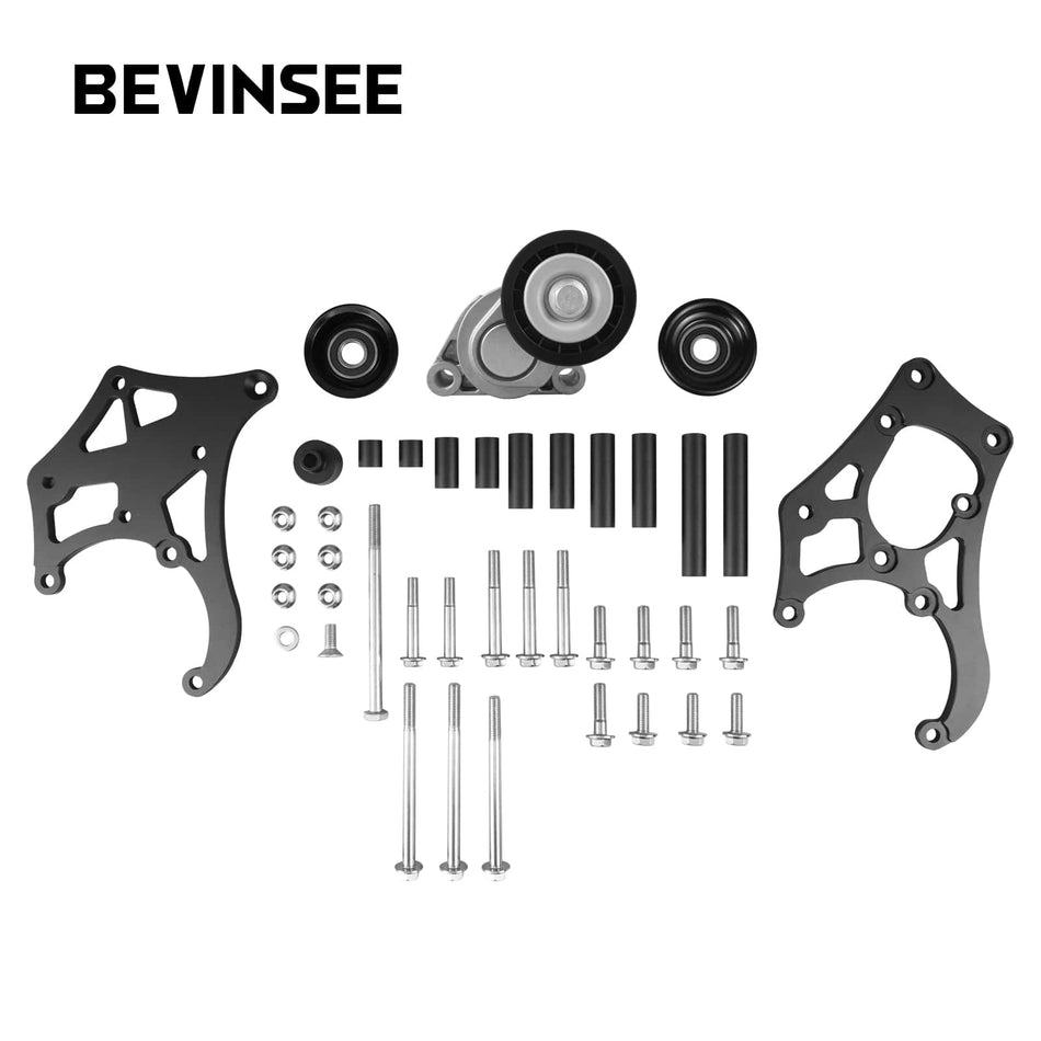 For Sanden 508 LS LSX Truck SUV A/C Air Conditioner Compressor Bracket Tensioner Kit
