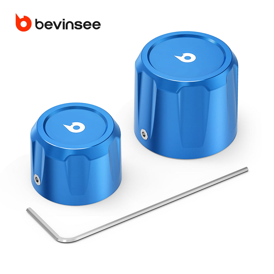 BEVINSEE Aluminum Air Conditioning A/C Filler Valve Dust Cap For BMW