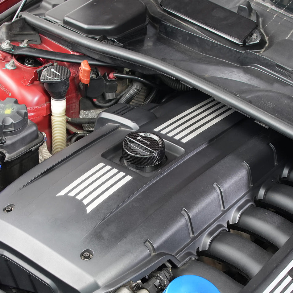 Real Carbon Fiber Oil Cap Cover For BMW N20 N54 N55 Engine E90 E92 F30 F32 F10