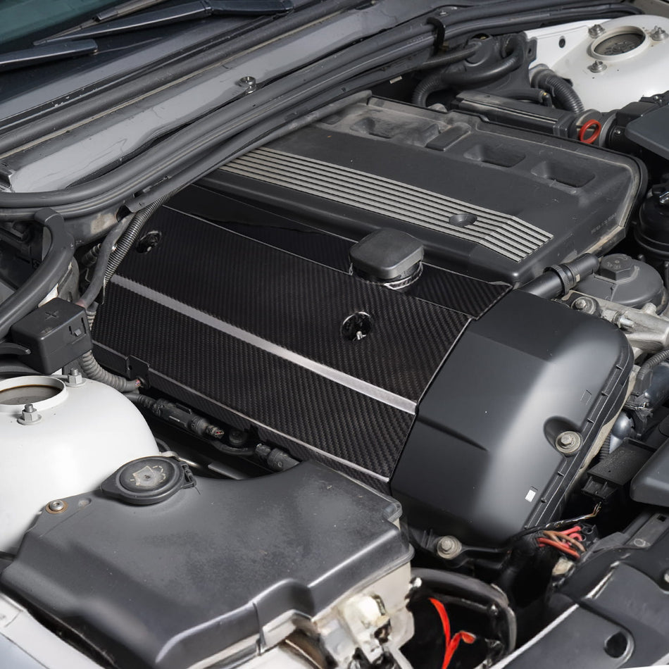 BEVINSEE M54/ M52TU Carbon Fiber Engine Cover For BMW E46 E60 E61 E85