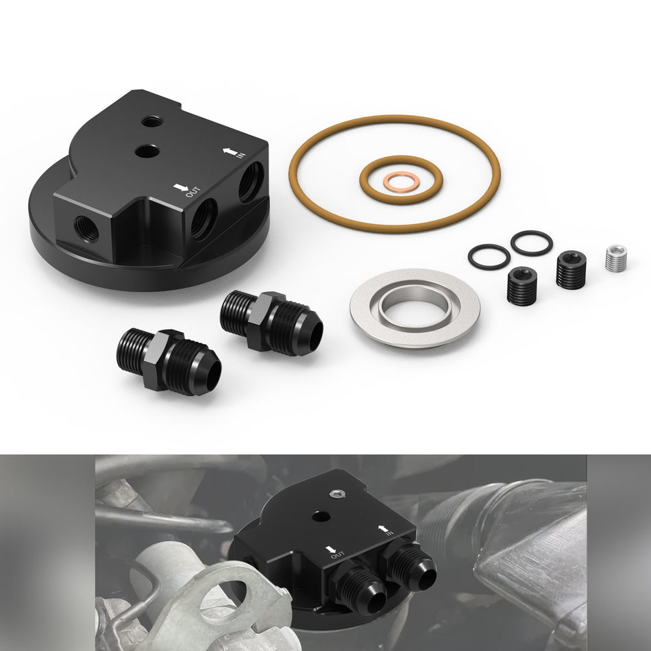 BEVINSEE Engine Oli Cooler Adapter For BMW E36 M3 E34 M50 S50 S52 S54