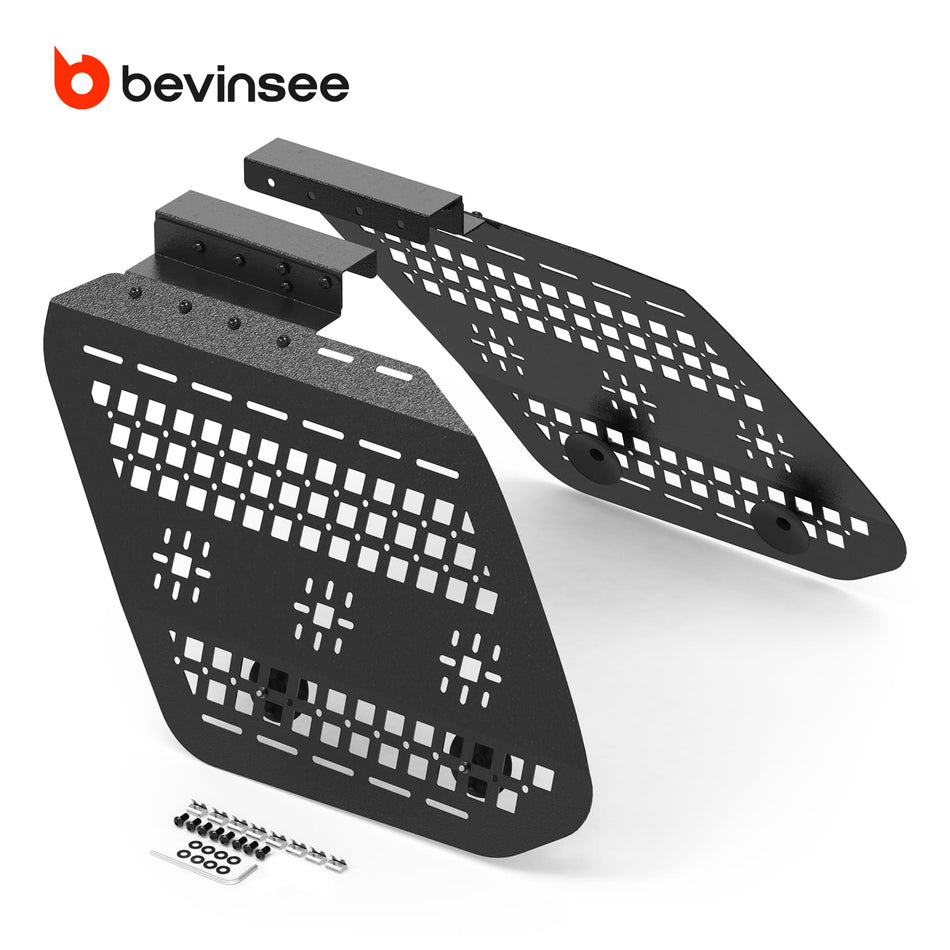 BEVINSEE Exterior Rear Window Storage Panel For 4Runner 2010-2024