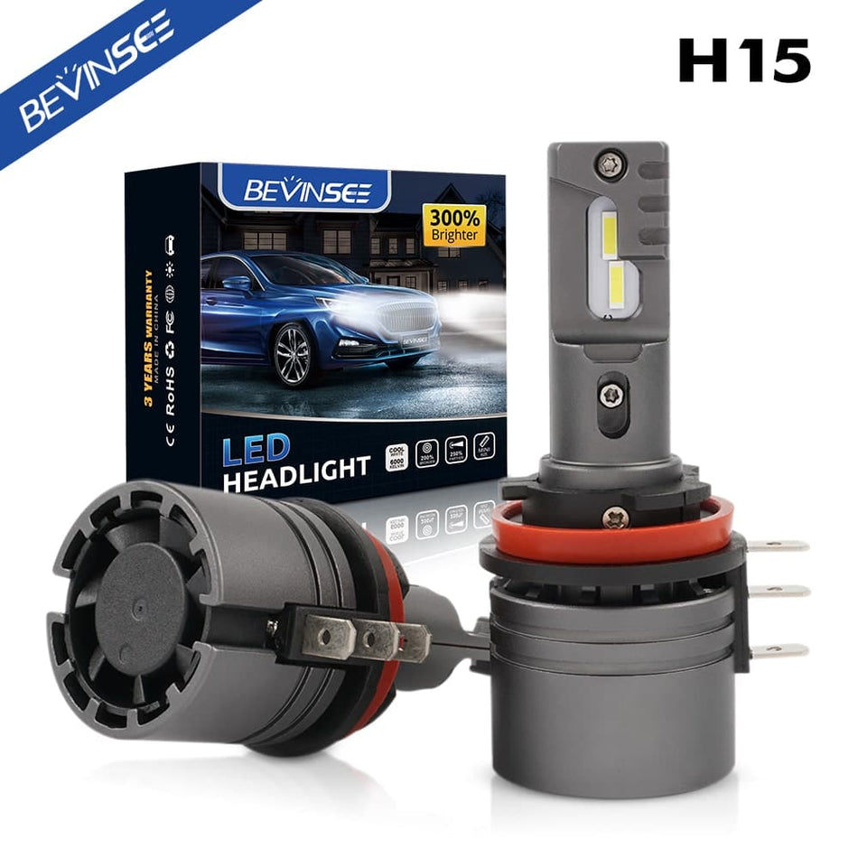 2x H15 LED Headlight Globes 6000LM 50W High Beam For Volkswagen Golf MK7 12-16