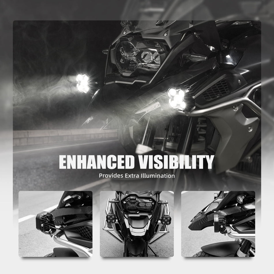 BEVINSEE LED Auxiliary Lights 3600 Lumen 6500K