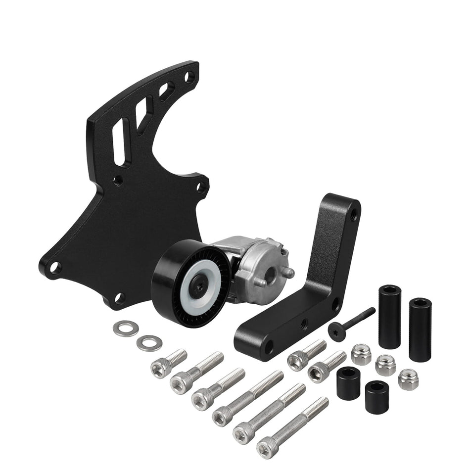 LS Sanden 508 A/C Compressor Bracket W/Tensioner Kit For Truck Spacing