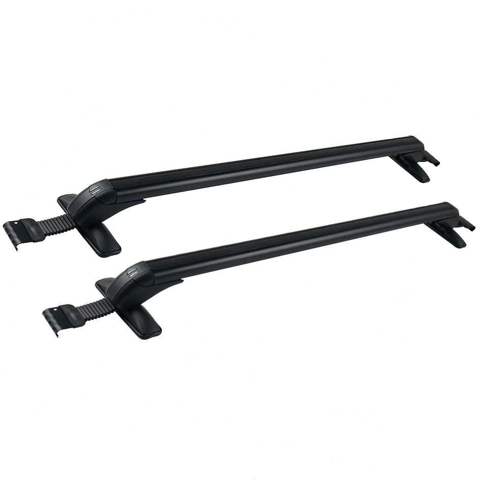 2 Pcs Roof Luggage Rack Black Aluminum Alloy+Nylon for Honda Civic 2006-2020