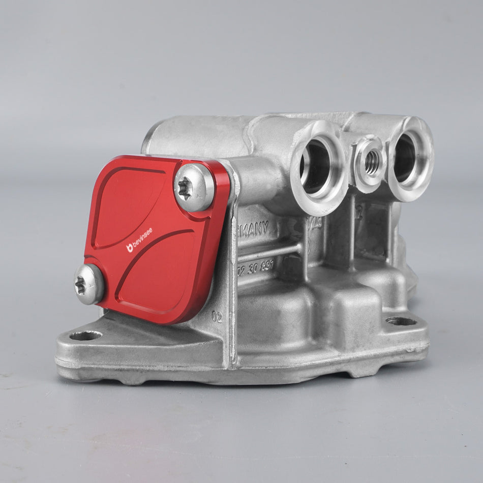 Billet Aluminum Oil Thermostat Housing Lid Cover for BMW N54 N55 S55 Engine