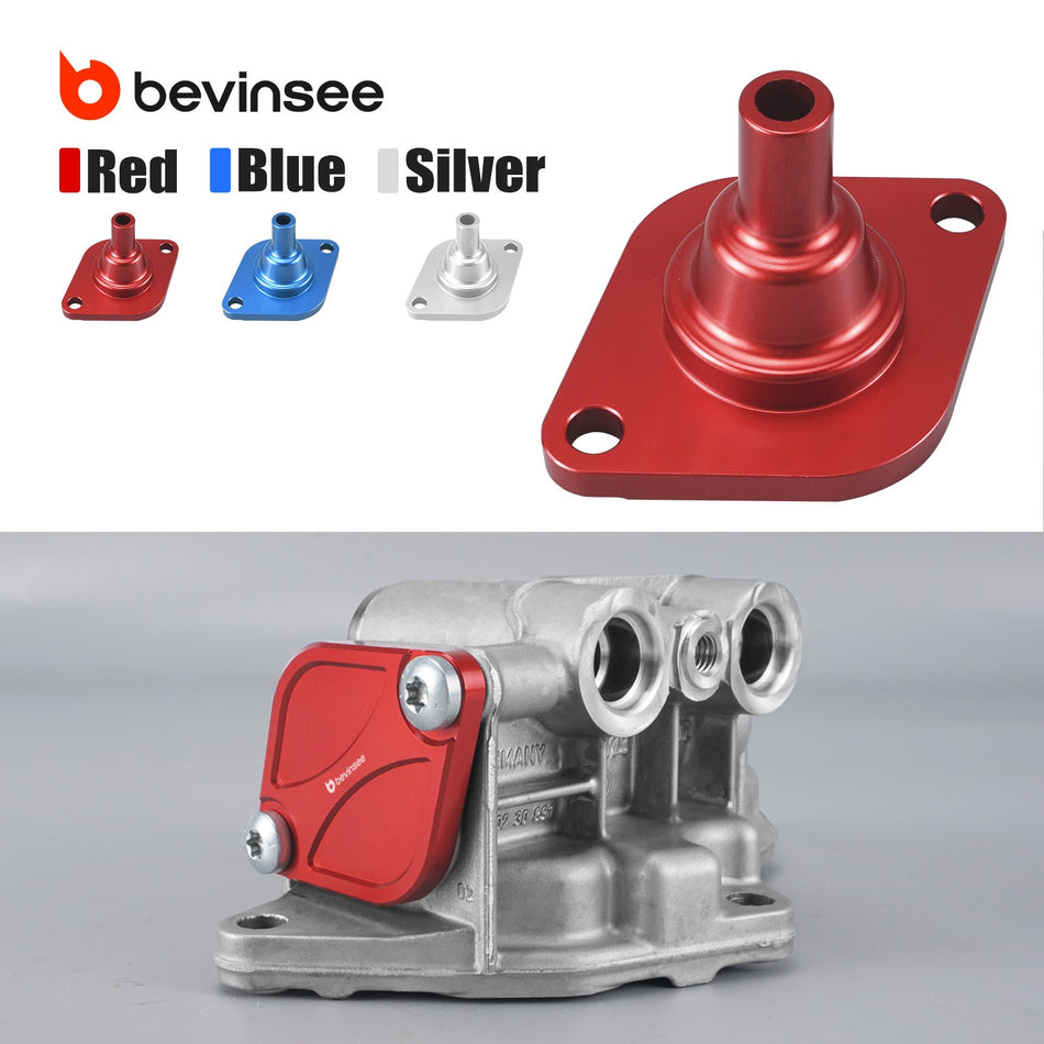 Billet Aluminum Oil Thermostat Housing Lid Cover for BMW N54 N55 S55 Engine
