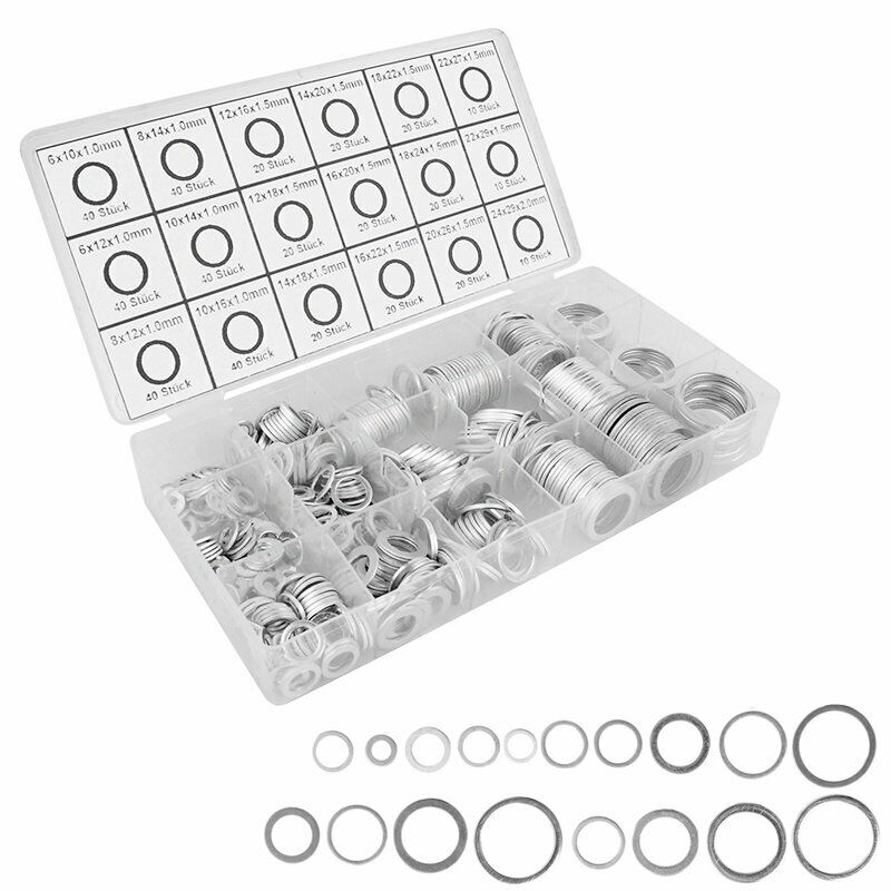 450pcs Automotive Seal Assortment Aluminum Seal Gasket Muti-function O-Ring Set