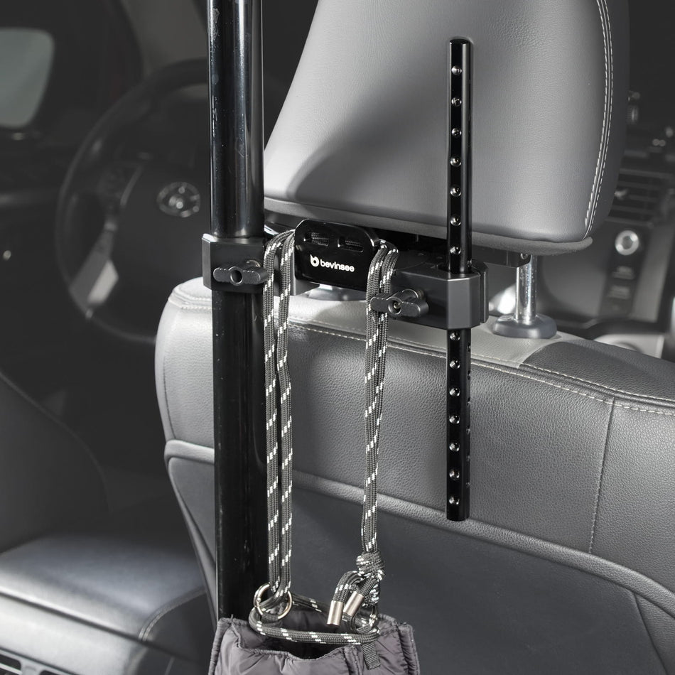 Aluminium Universal Vehicle Headrest Mount Rack For SUVs