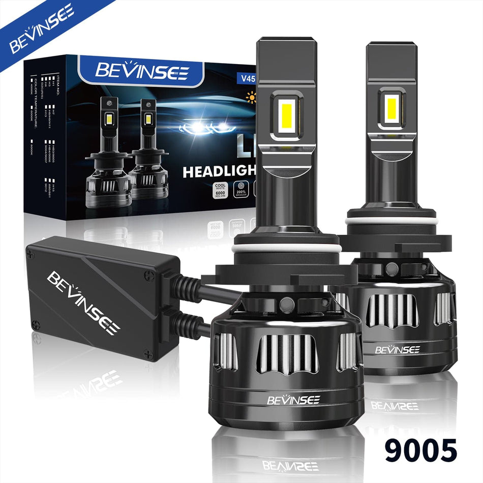 V45 9005/HB3 Super Bright LED Headlight 6000K For Mitsubishi Galant 1988-1998 2004-2009