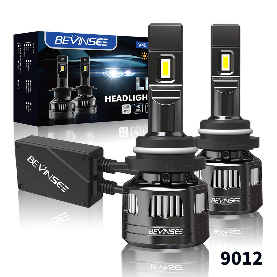 BEVINSEE V45 9012(HIR2) LED Headlight Bulbs For Dodge Dart 2012-2016