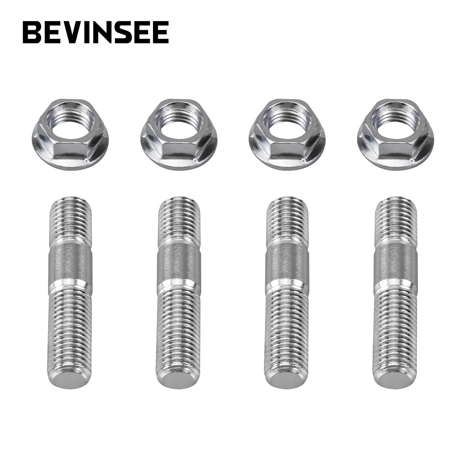 10mm M10x1.25 Stainless Steel Studs & Serrated Nuts Manifold Flange Kit
