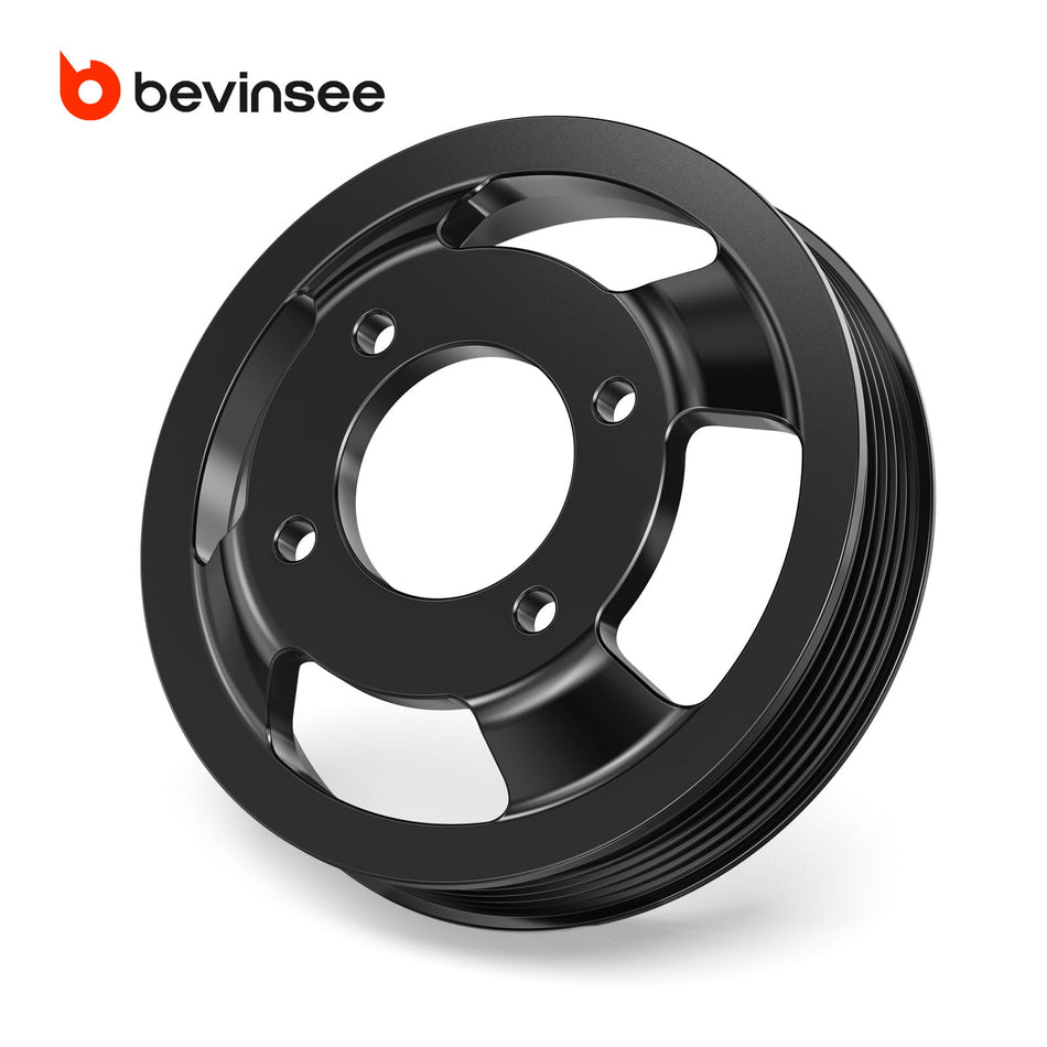 BEVINSEE Billet Aluminum Water Pump Pulley for BMW E46 E39 E60 E61 E38 E65 E66 E83 E53 E85 Z3