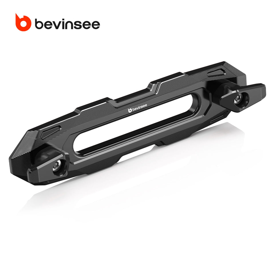 BEVINSEE Aluminum Off-Road Winch Hawse Fairlead Dual-Hook Securing