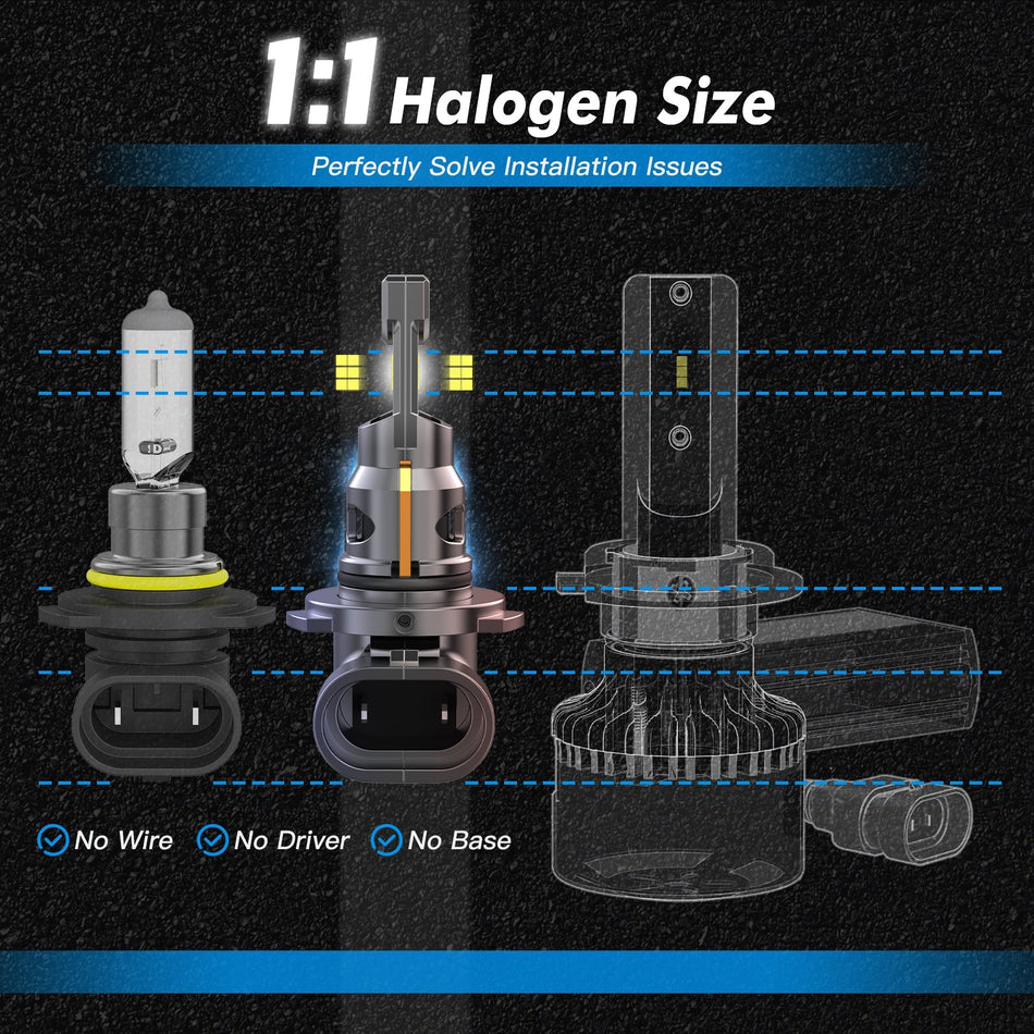 For Mitsubishi Galant 1988-2009 Z26 12000LM 70W 9005 HB3 LED Headlight Bulbs