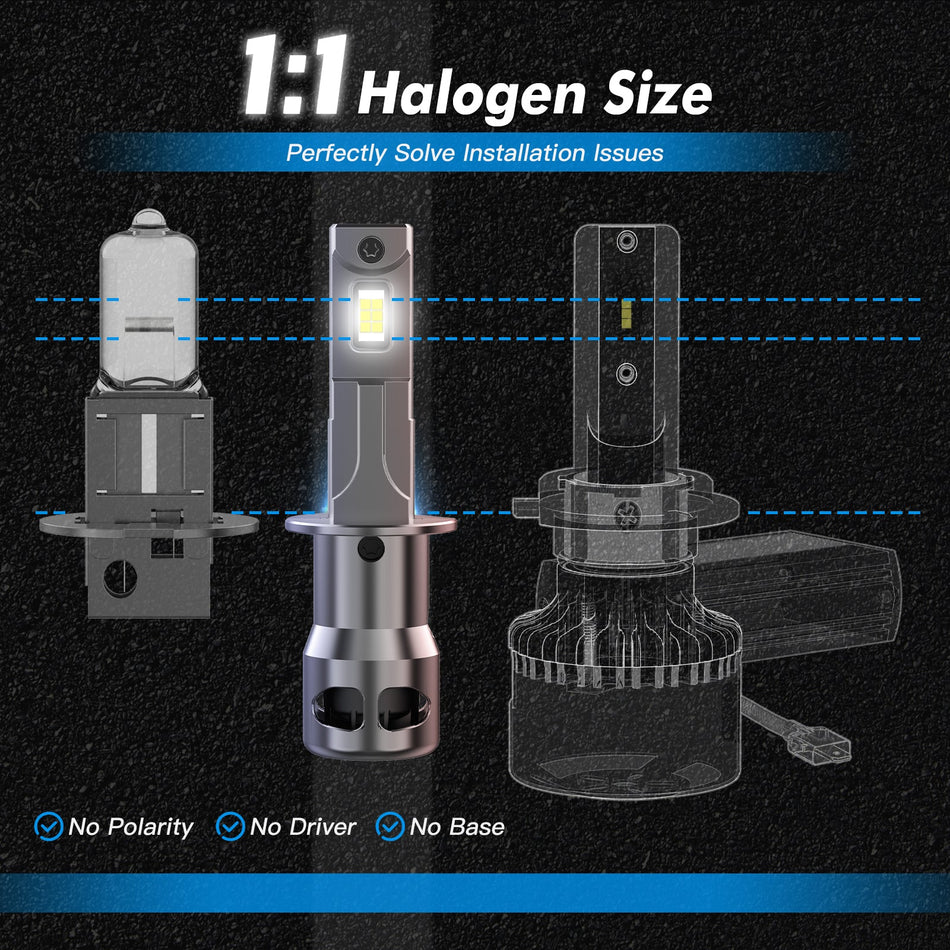 Z26 H3 LED Headlight Fog Light Bulbs For Audi A6 1995-2004