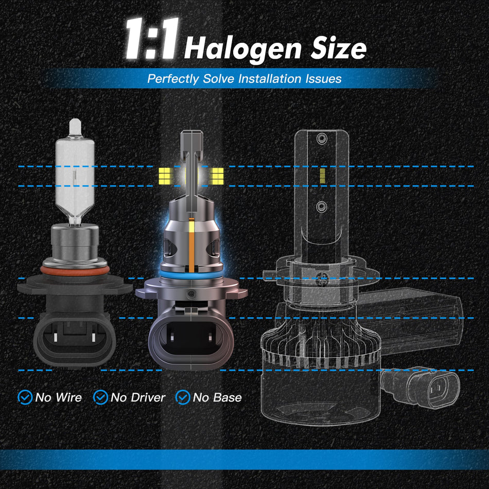 Z26 HB4 9006 LED Headlight Bulbs For Dodge Journey 3500 2011-2019