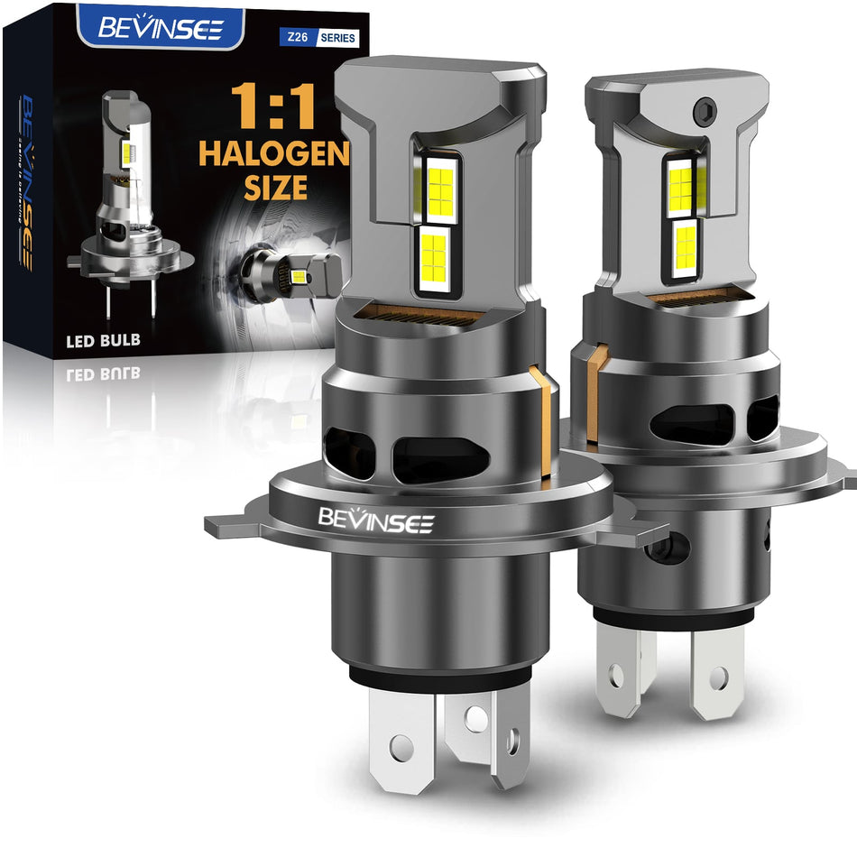 BEVINSEE Z26 HS1 H4 LED Motorcycle Headlight Bulbs Canbus For Polaris
