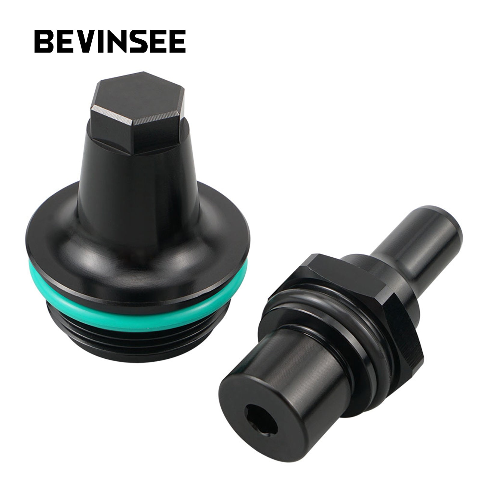 BEVINSEE N54 Aluminum PCV Valve Upgrade Black For BMW X6 Z4 Twin Turbo Engines
