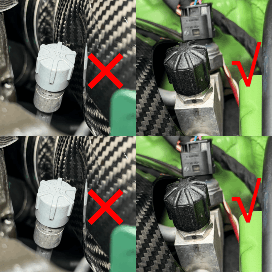 Aluminum Air Conditioning A/C Line Caps For BMW E36 E46 E60 E90 E92 Z4 E85