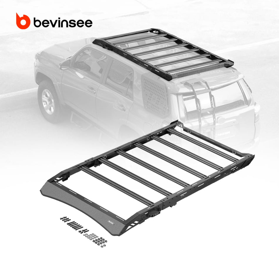 BEVINSEE Roof Rack Non-Drill For 4Runner 2014-2024