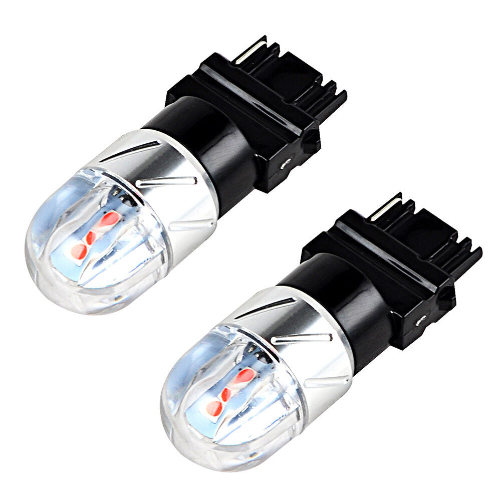 Bevinsee 3156 P27W LED Light Bulbs Car Indicator Tail Stop Brake Lamp Red 12V