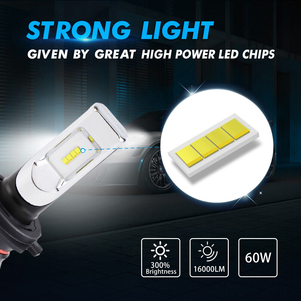 H7 LED Headlight Bulbs Lamp High Low Beam Fog Kit 16000LM Bright White