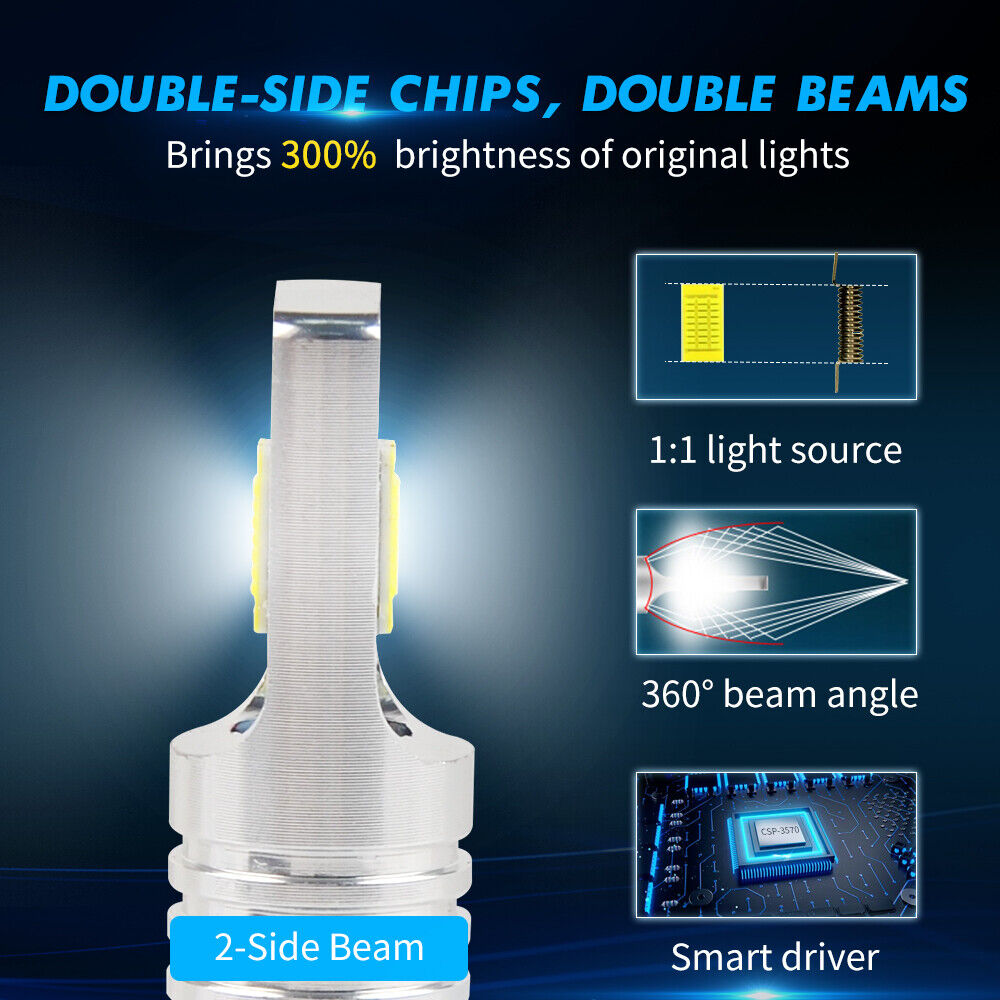 Bevinsee 880 893 LED Bulbs Fog Light White For Dodge For Ram 1500 2500 3500 1994-1998