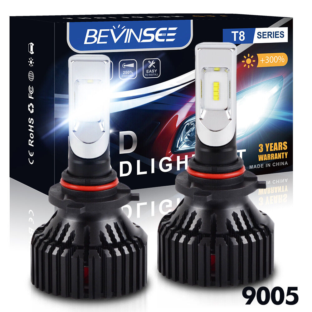 BEVINSEE 9005 HB3 LED Headlight Globes 60W Hi Beam For Holden Suburban 1998-2000