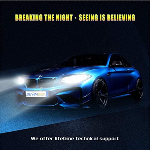 BEVINSEE X6 H7 LED Headlight White Bulbs Kit