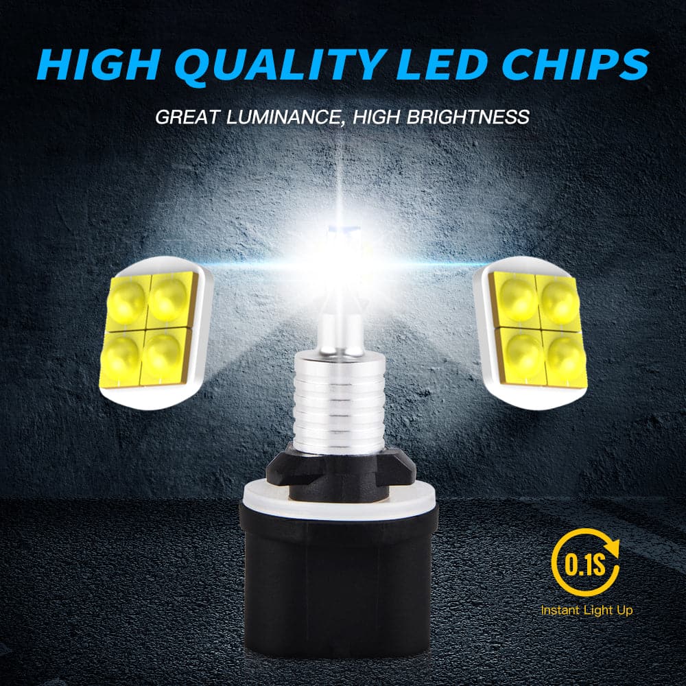 Headlight Bulbs, 2pcs HID 80W H15 LED Bulbs White Light Kit For