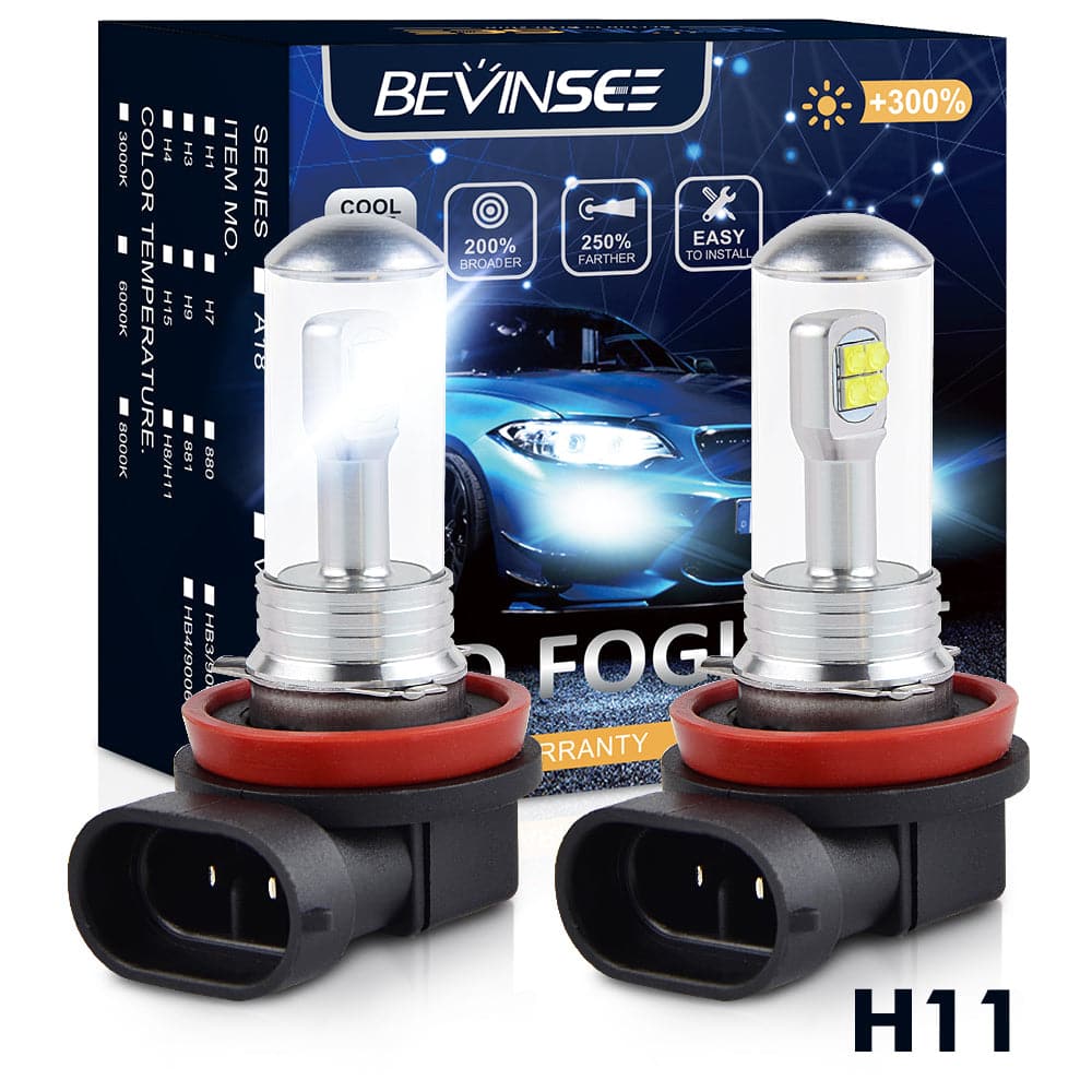 Bevinsee V45 H11/H8/H9 LED Headlight Bulbs 22000 Lumens