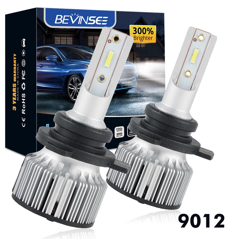 BEVINSEE F31C 9012 HIR2 MINI LED Headlight Bulbs White 10000LM 60W