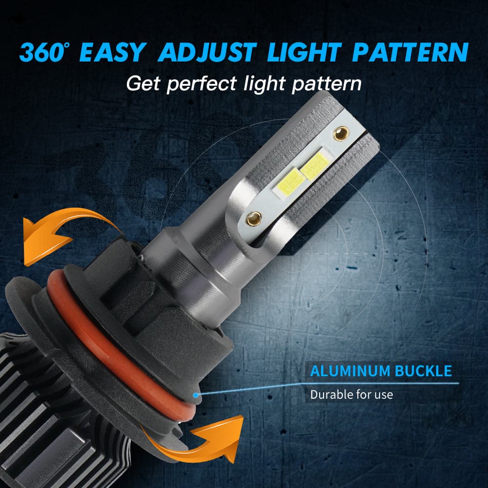 BEVINSEE 9007 HB5 LED Headlights Bulbs High-Low Beam 2pcs