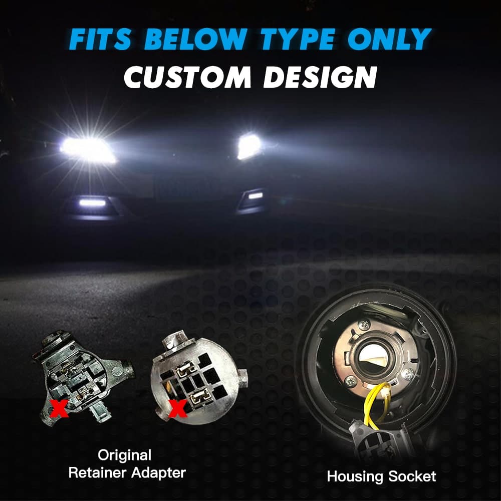 BEVINSEE H7 Custom LED Headlight 60W 10000LM Low Beam Led Bulbs