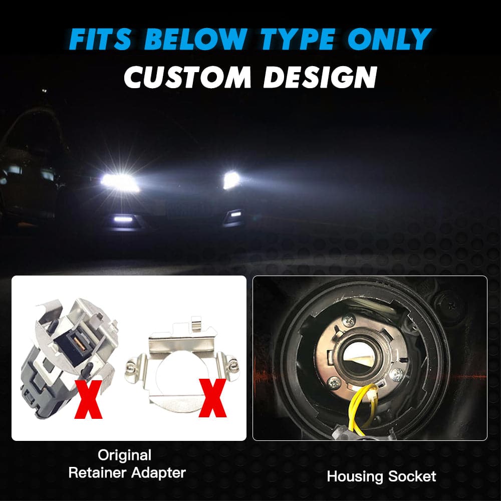 BEVINSEE Custom H7 LED Headlights High Beam Bulbs for Ford Fusion 07-11