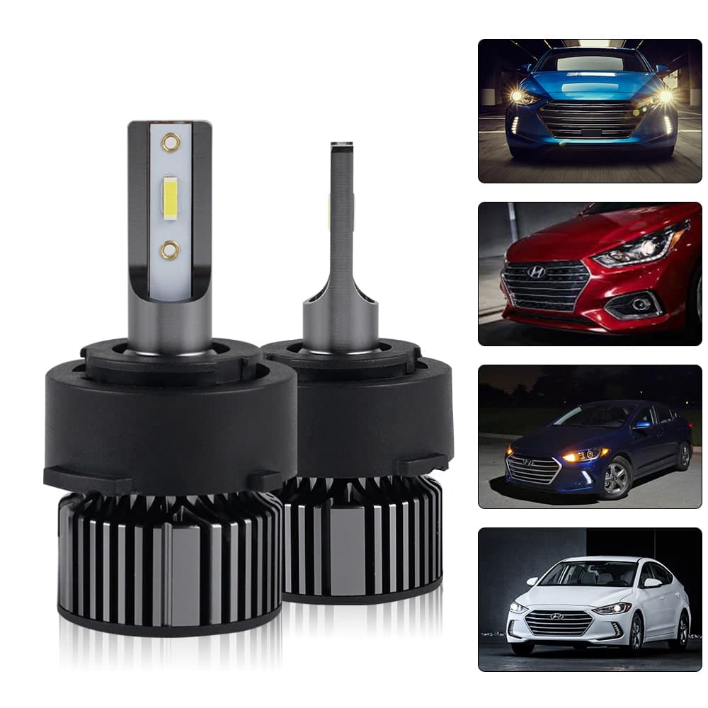 BEVINSEE H7 LED Headlight Kit High Beam Bulbs for Hyundai Kia