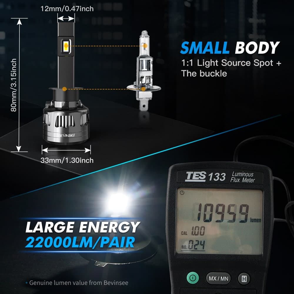H13 9008 LED Headlight Bulbs Kit 120W 22000LM High & Low Beam Super H13 9008 LED Headlight Bulbs Kit 120W 22000LM High & Low Beam Super